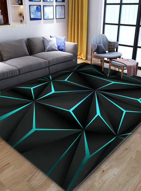 跨境发亚马逊Vor系列水晶绒家用客厅装饰地毯沙发茶几卧室地毯