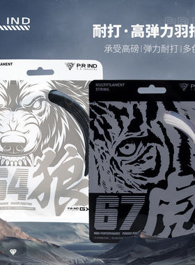 2025新款浦锐狼线专业064mm高性能羽毛球拍训练比赛线音效