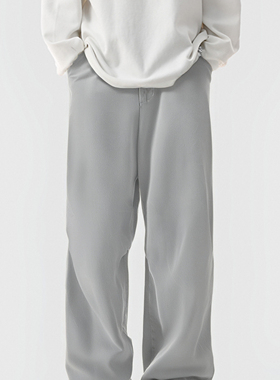 solid homme 牛仔裤灰白色宽松垂感时尚灰色直筒休闲百搭长裤男士