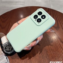 ins小红书爆款清新绿适用小米15pro手机壳全包防摔k70磁吸14ultra全包镜头小米13液态硅胶软壳红米k60耐脏男