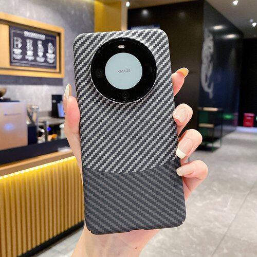 ins撞色高级感适用华为mate80promax手机壳碳纤维纹肤感mate70pro磁吸充电mt50/60pro全包防摔商务硬外壳耐脏