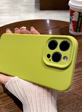 软糯撸猫手感苹果16手机壳新款17e液态硅胶高级感适用iPhone15pro液体橡皮擦12/17pm镜头全包14plus女生耐脏