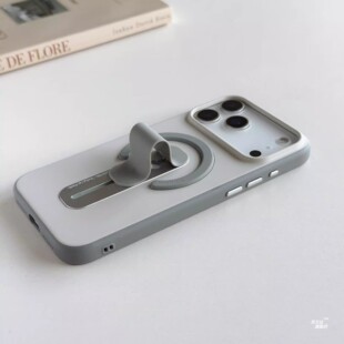 腕带磁吸隐形支架适用苹果17Pro手机壳肤感iPhone16promax高级感全包防摔15/14PM撞色二合一ip13硬壳软边框