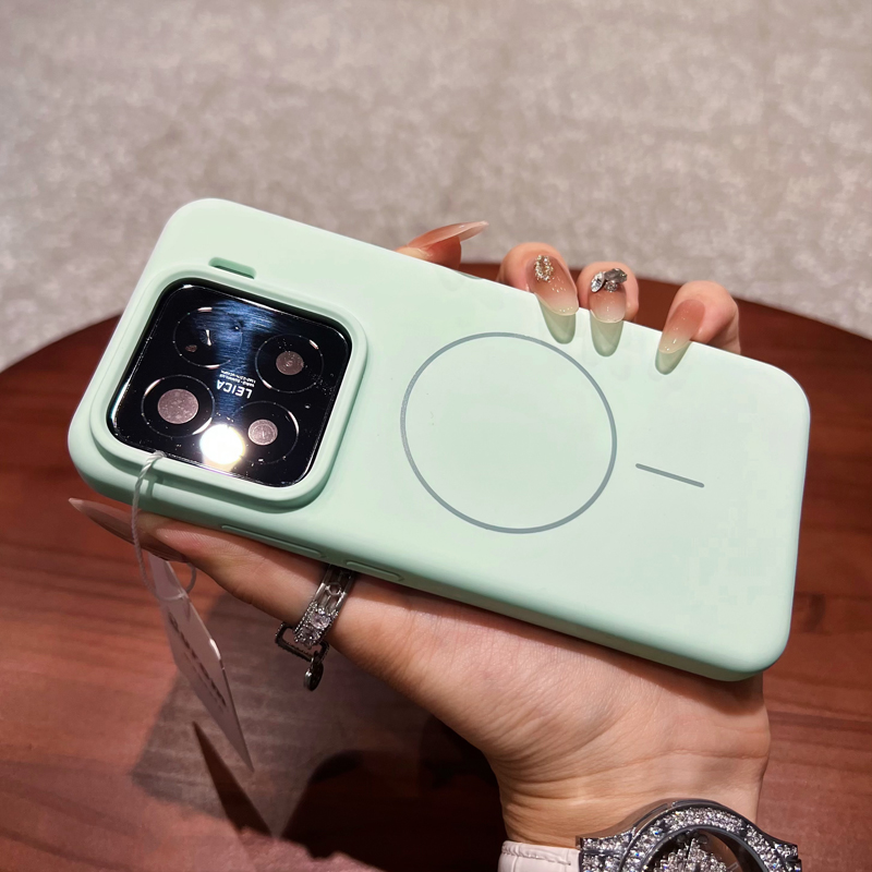 软糯橡皮擦感适用小米15手机壳新款液态硅胶耐脏防指纹小米14pro无线磁吸充电小米17promax保护壳13全包防摔