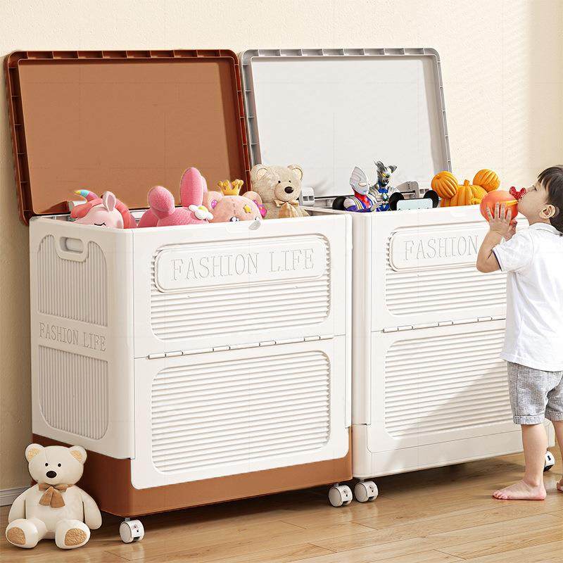 衣服收纳箱翻盖大容量家用带滑轮衣物整理箱被子玩具多功能储物柜,收纳整理,收纳箱,淘宝优惠券,粉丝福利购,淘宝优惠卷