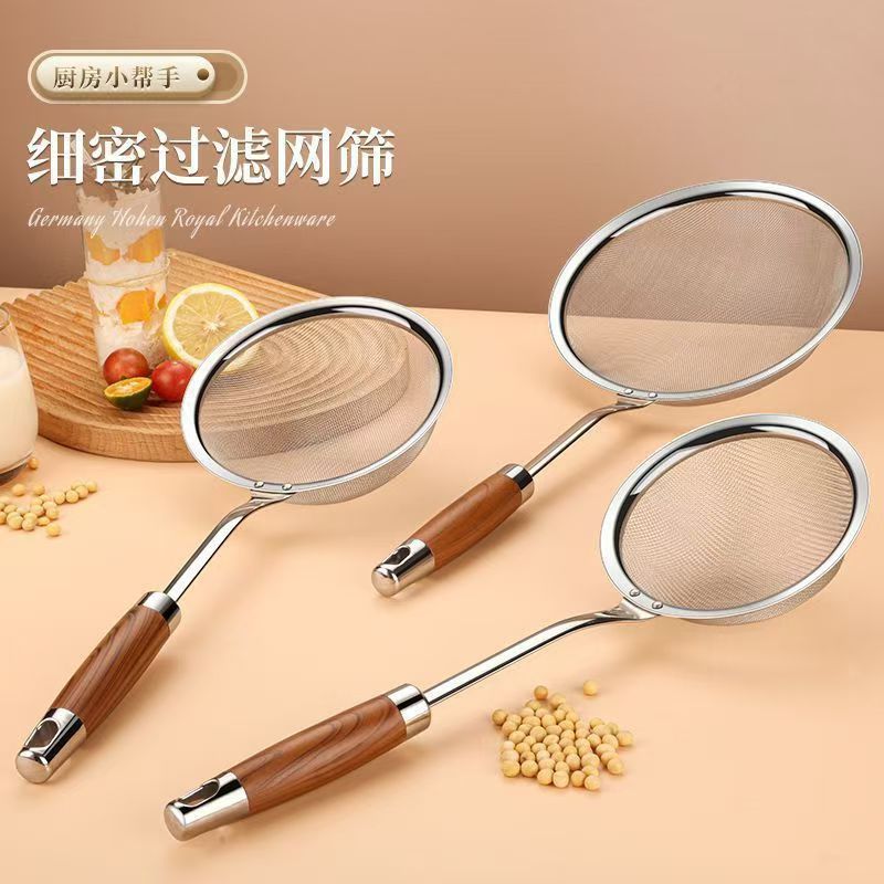 304 stainless steel leaky spoon household kitchen frying漏勺图片