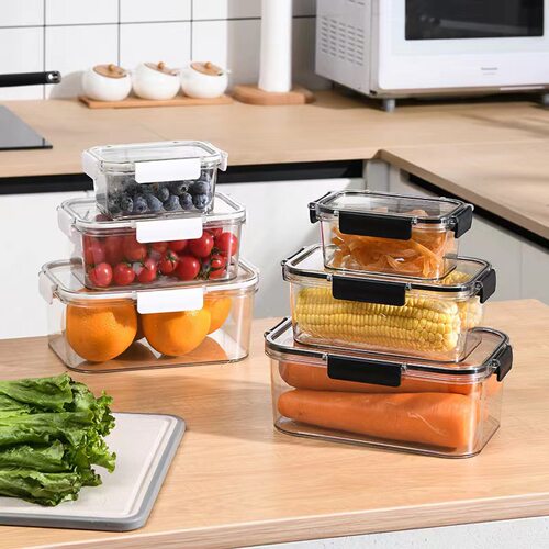 plastic food fruit storage box crisper container can
