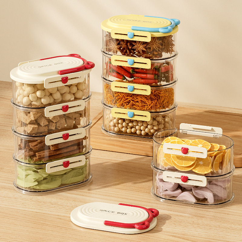 Spice storage box, food preservation and sealing jar