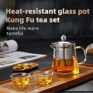 Glass teapot with high borosilicate material and good qualit