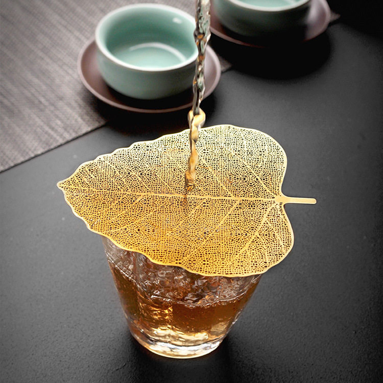 菩提树叶茶漏茶漏茶滤创意滤茶网茶叶过滤器功夫茶具配件隔滤茶器