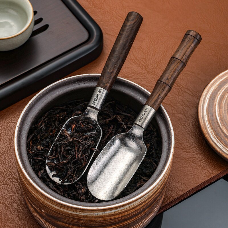 嘉名堂 清舒纯钛茶勺茶铲茶匙家用取茶器功夫茶具禅意茶道零配