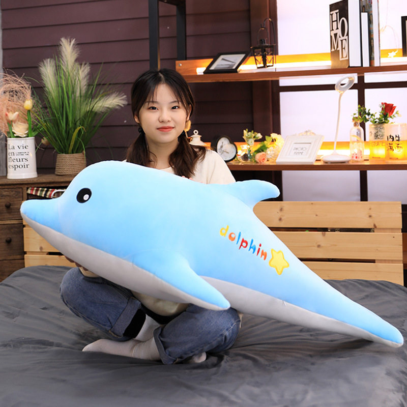 可爱海豚公仔布娃娃玩偶女毛绒玩具大号抱枕睡觉床上睡觉生日礼物