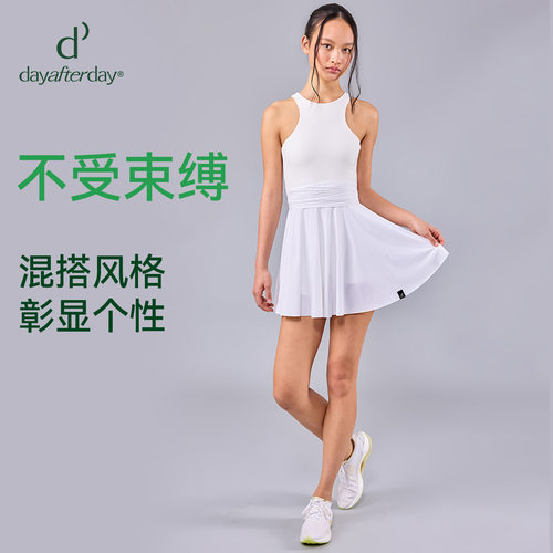 新款无袖绑带连衣裙收腰显瘦
