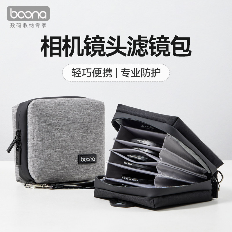 包纳小面包滤镜收纳包圆方形滤镜收纳盒适用UV镜CPL偏振镜ND减光镜67mm77mm40.5/49/52/55/58/62/72/82滤镜包图片
