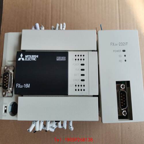 【非标价】三菱主机FX3U-16MR/ES-A，模块FX2N-232I