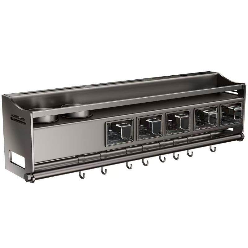 多功能厨房置物架壁挂式不锈钢台面调味料筷子筒刀架一体收纳架子,厨房/烹饪用具,抹布架/厨房清洁收纳架,淘宝优惠券,粉丝福利购,淘宝优惠卷