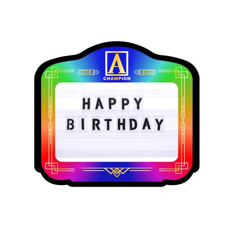 酒吧夜场KTV发光亚克力手举牌出酒气氛道具LED可移动卡片字母灯牌