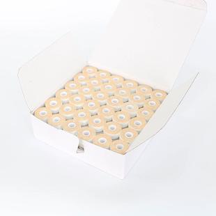 144个 2绣花线缝纫线缝纫机线底线线 盒白色L型纸边底线75D