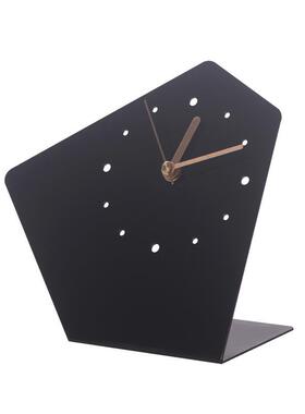 轻奢几何座钟客厅艺术极简钟表金属摆件客厅书桌现代简约时钟台钟