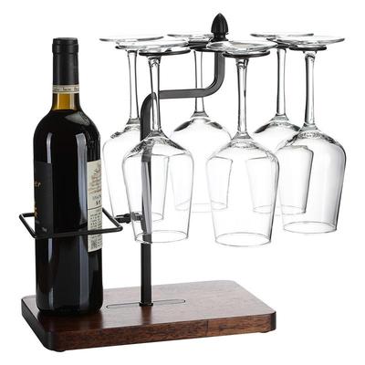 创意红酒杯架倒挂悬挂家用酒柜装饰品摆件欧式实木挂杯架高脚杯架