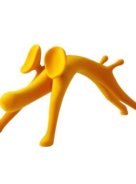 简约现代样板间售楼处电视柜外星狗动物绒面雕塑家居儿童房摆件