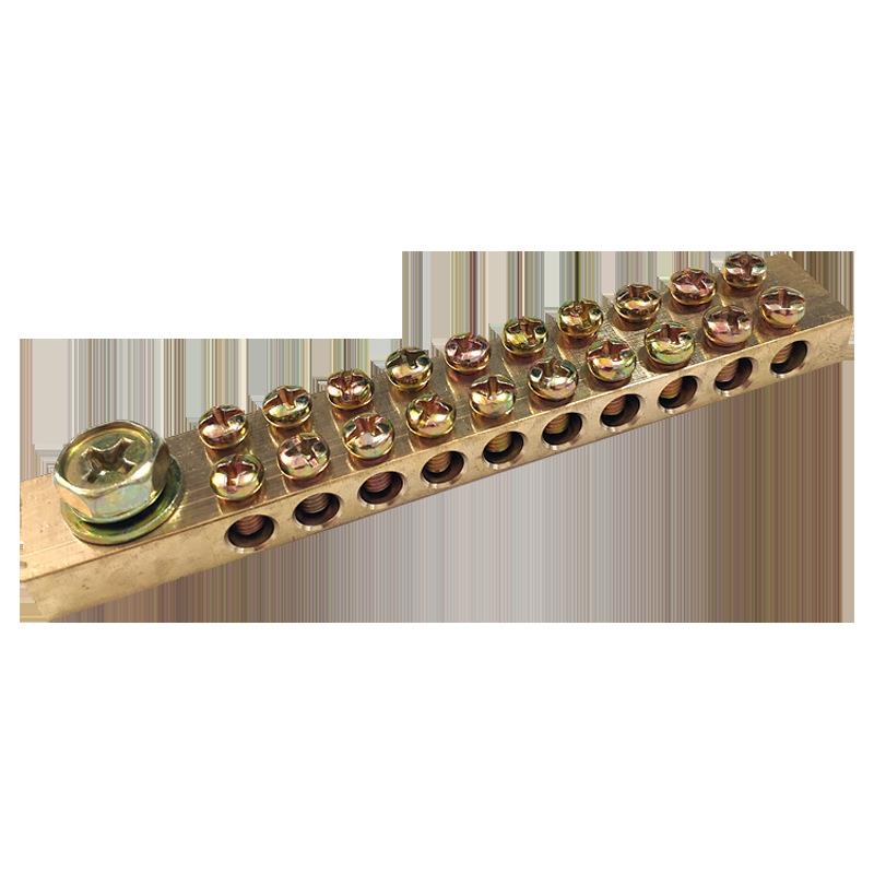 0*8双排112/18孔-50孔6/20/24/300/401/5孔零地排黄铜接线汇流端
