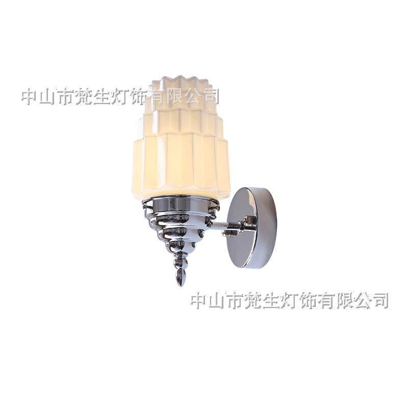 中古老上海Artdeco风壁灯民国风复古洋房卧室床头氛围客厅玻璃灯