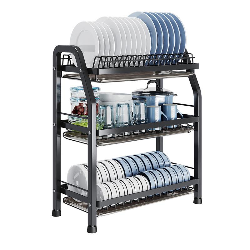 筷锈钢碗碟纳架碗架收沥水架多功能厨房WDJ-6923置物架刀架碗碗盘