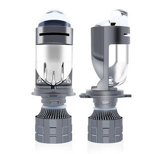 A82新款 M01X黄白双色双透镜汽车大灯摩托车灯H4远近光一体