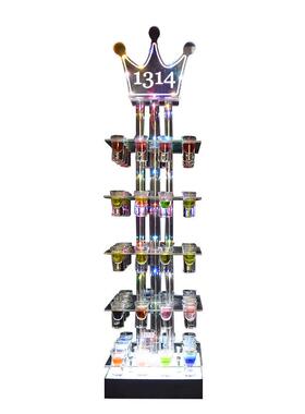 酒吧1314鸡尾酒杯架KTV520子弹杯架亚克力充电发光香槟杯架包邮