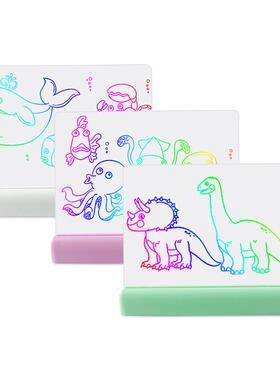 儿童3D荧光画板益智涂鸦画板led绘画板创意礼品亚克力留言板