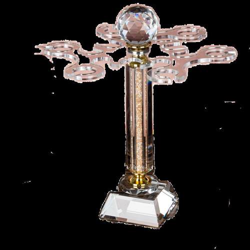 欧式高脚杯香槟杯倒挂杯架葡萄酒杯架子创意水晶金钻金箔旋转杯架