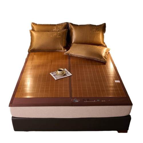 凉席竹席全竹夏季夏天新款草席冰丝席双面可折叠家用宿舍空调席子