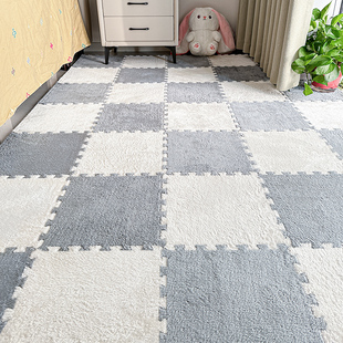 拼接床边地毯网红少女全铺房间泡沫垫榻榻米客厅环保毛绒拼接地垫
