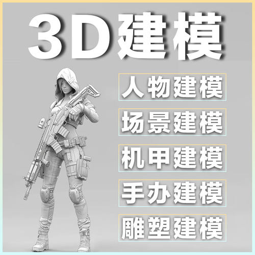 3d建模代制作maya卡通手办3dMAX模型绑定blender人物建模游戏角色