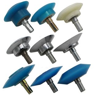 木工机械包覆机配件带轴承镀铬钢/尼龙/硅胶轮送料压轮一面平尖轮