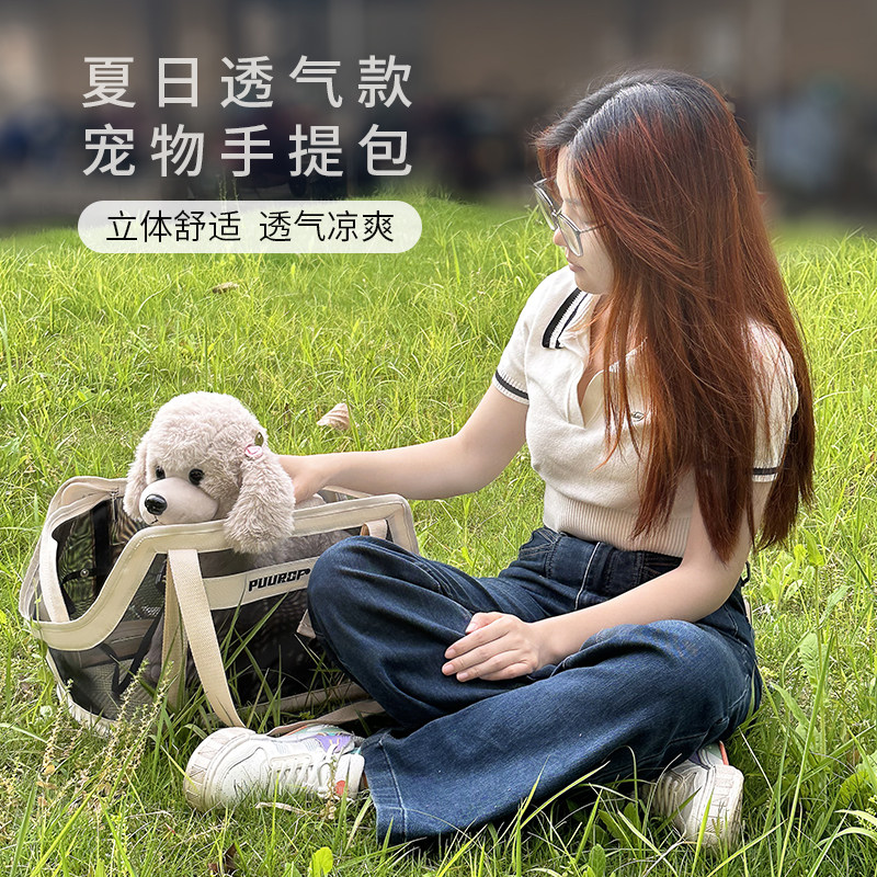 夏季网纱透气猫咪提包