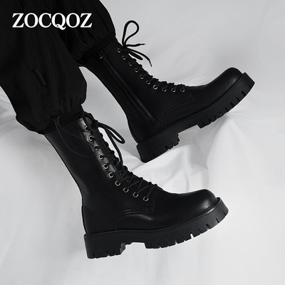ZOCQOZ高帮冬季马丁靴男女真皮靴