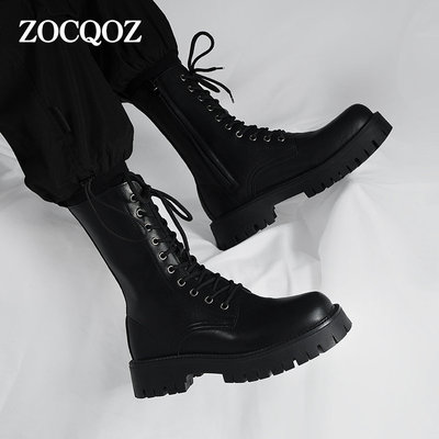 ZOCQOZ高帮冬季马丁靴男女真皮靴