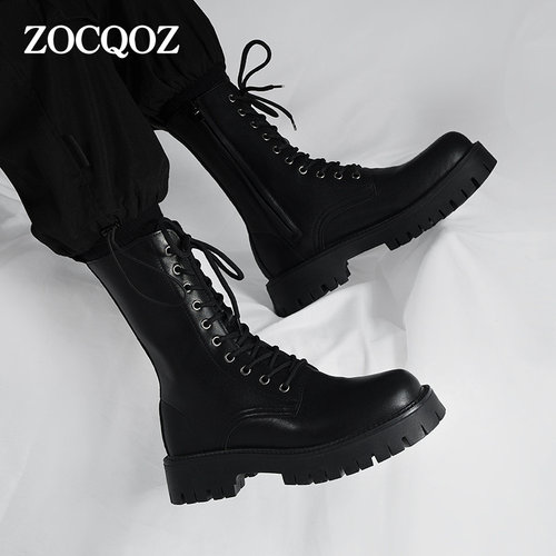 ZOCQOZ高帮冬季马丁靴男女真皮靴