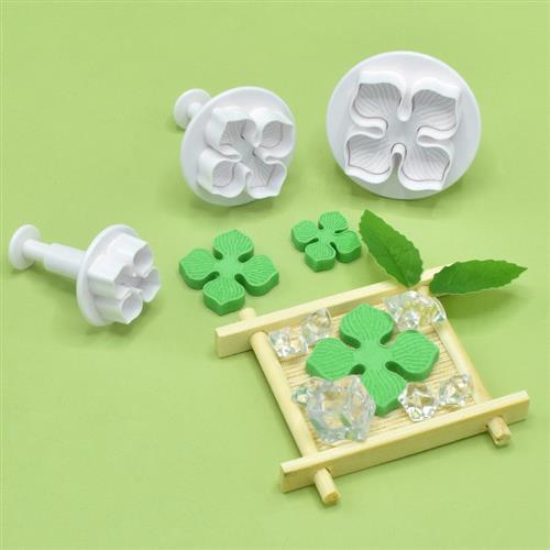 3件套装绣球花弹簧翻糖压花印花模 DIY烘焙 糖花模具 饼干切模