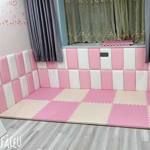 幼儿园防撞软包墙围贴榻榻米床头靠背儿童早教中心雪弗板软包定制