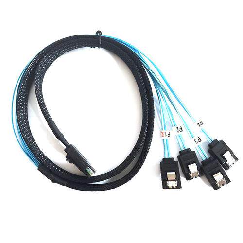 反向sata转MINI SAS SSF-8087 TO 4SATA 6G背板接主板数据传输线