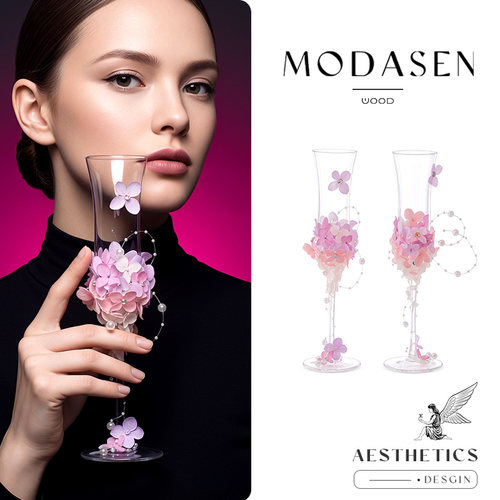MODASEN高颜值手工diy香槟敬酒杯