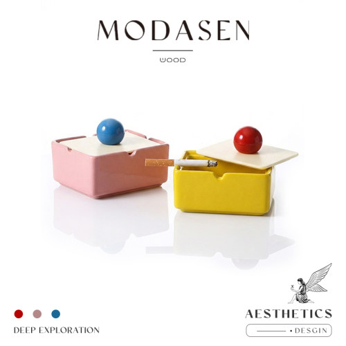 MODASEN多巴胺陶瓷烟灰缸带盖