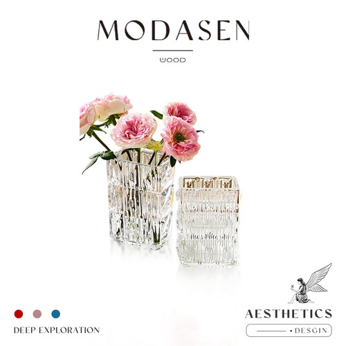 MODASEN高颜值玻璃花瓶插花摆件