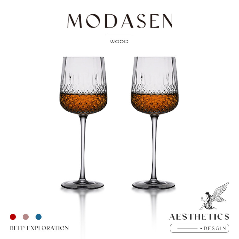 MODASEN丨碎钻 GSBD北欧高档玻璃葡萄酒杯高脚杯波尔多杯红酒杯子