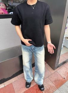 新时代OG牛王系列05A字版型水洗蓝直筒牛仔裤宽松cleanfit裤子