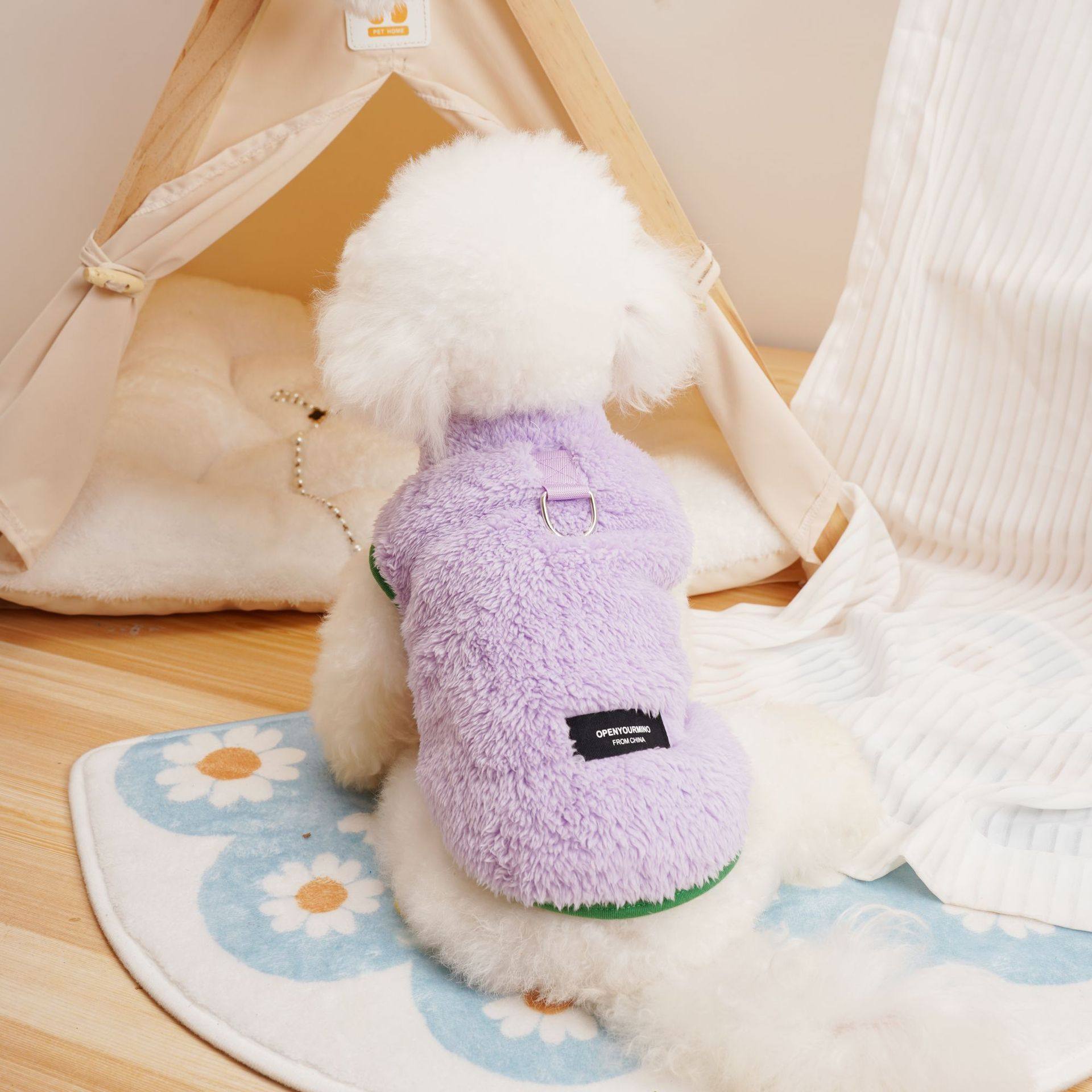 狗狗猫咪衣服秋冬装新款加厚毛绒马甲比熊泰迪小型犬冬季宠物服装