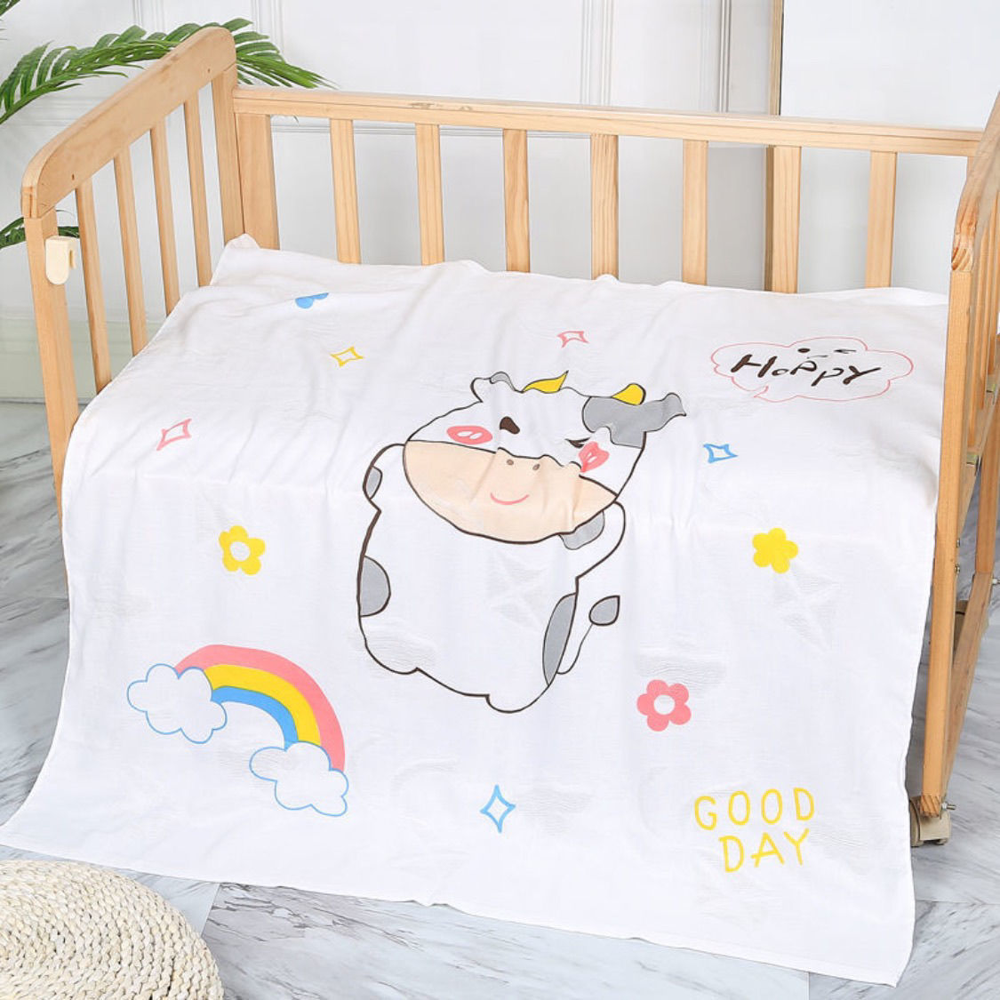 竹纤维浴巾儿童新生婴儿盖毯包被双层纱布柔软吸水洗澡竹棉毛巾被